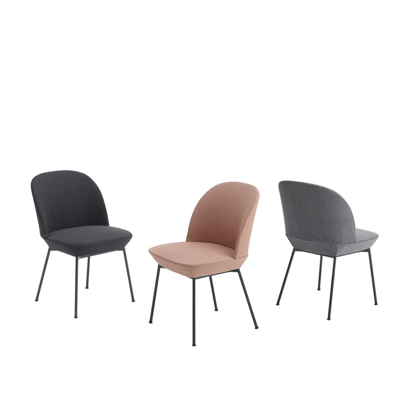 Oslo Side Chair, Ocean 601/Anthracite Black