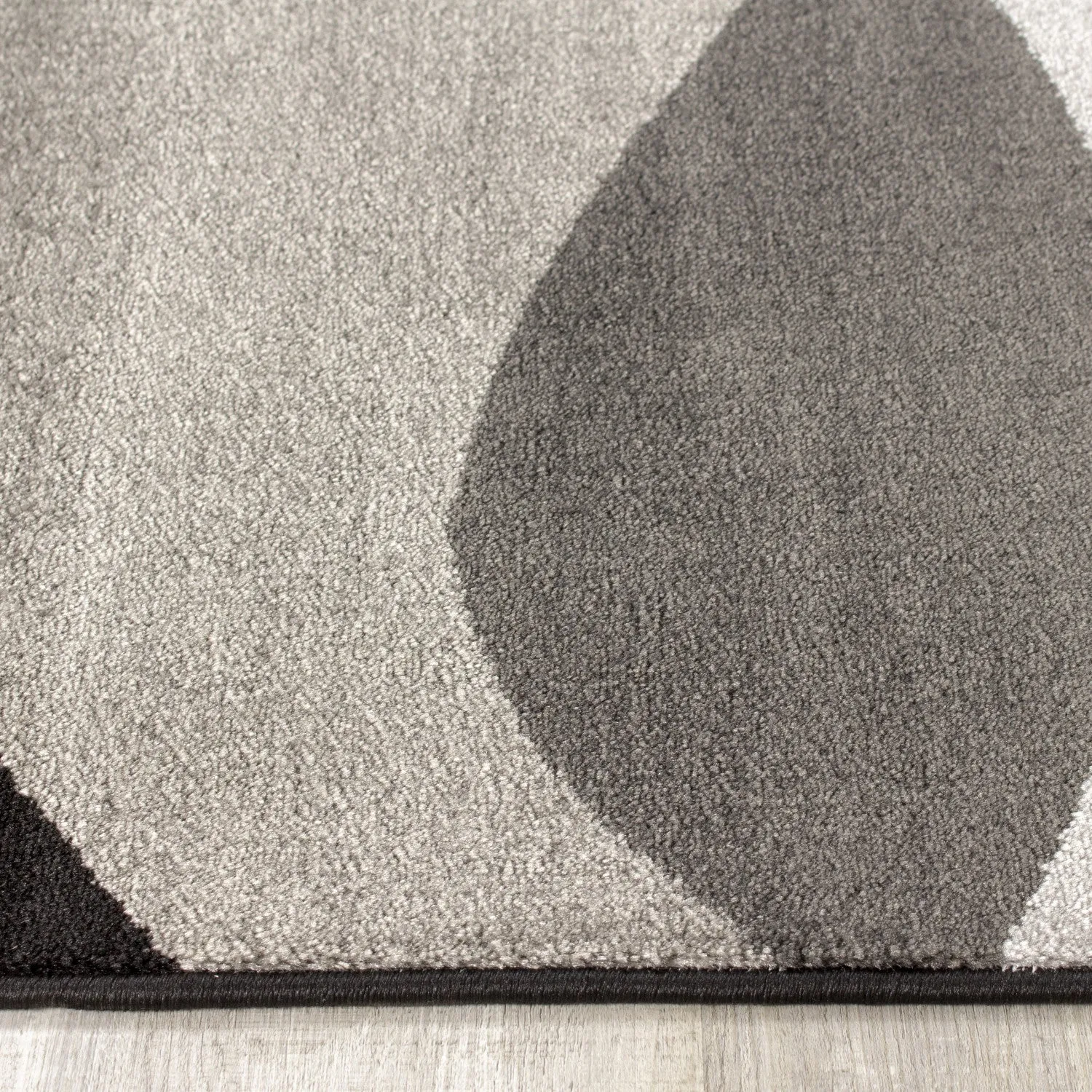 Paladin 5'3" X 7'7" Drifts Rug - Black Grey  Area Rug
