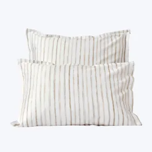 Rigato Duvets & Shams, Beige