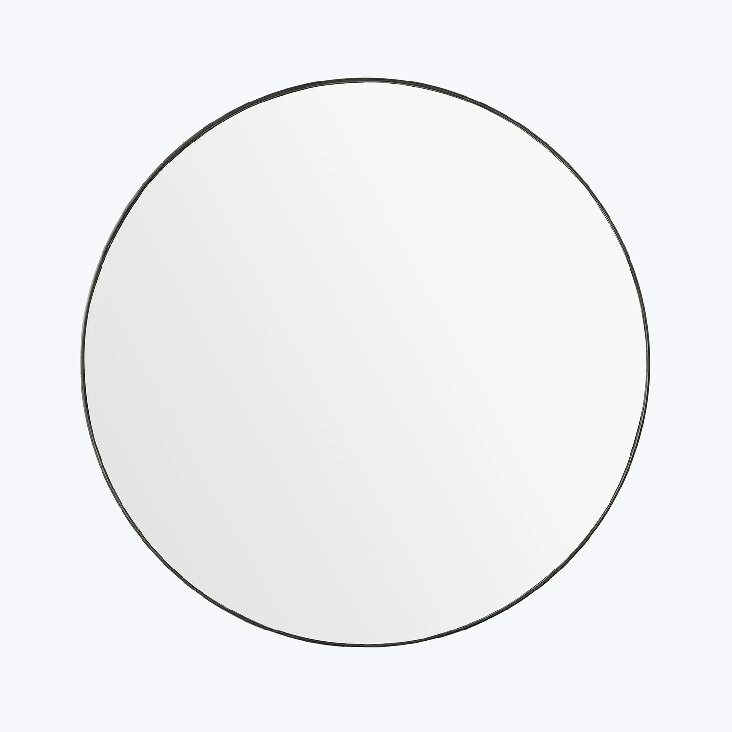 Round Black Iron Mirror