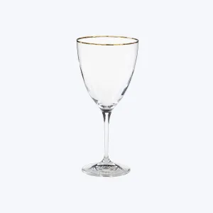 Sensa Water Glass with Golden Rim, Set of 6