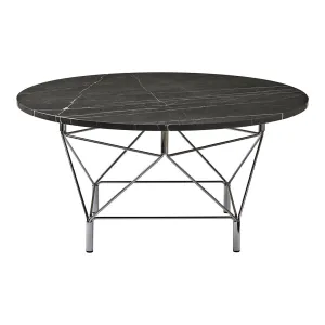 Spider Corner Coffee Table w/ Square Base - Round Top