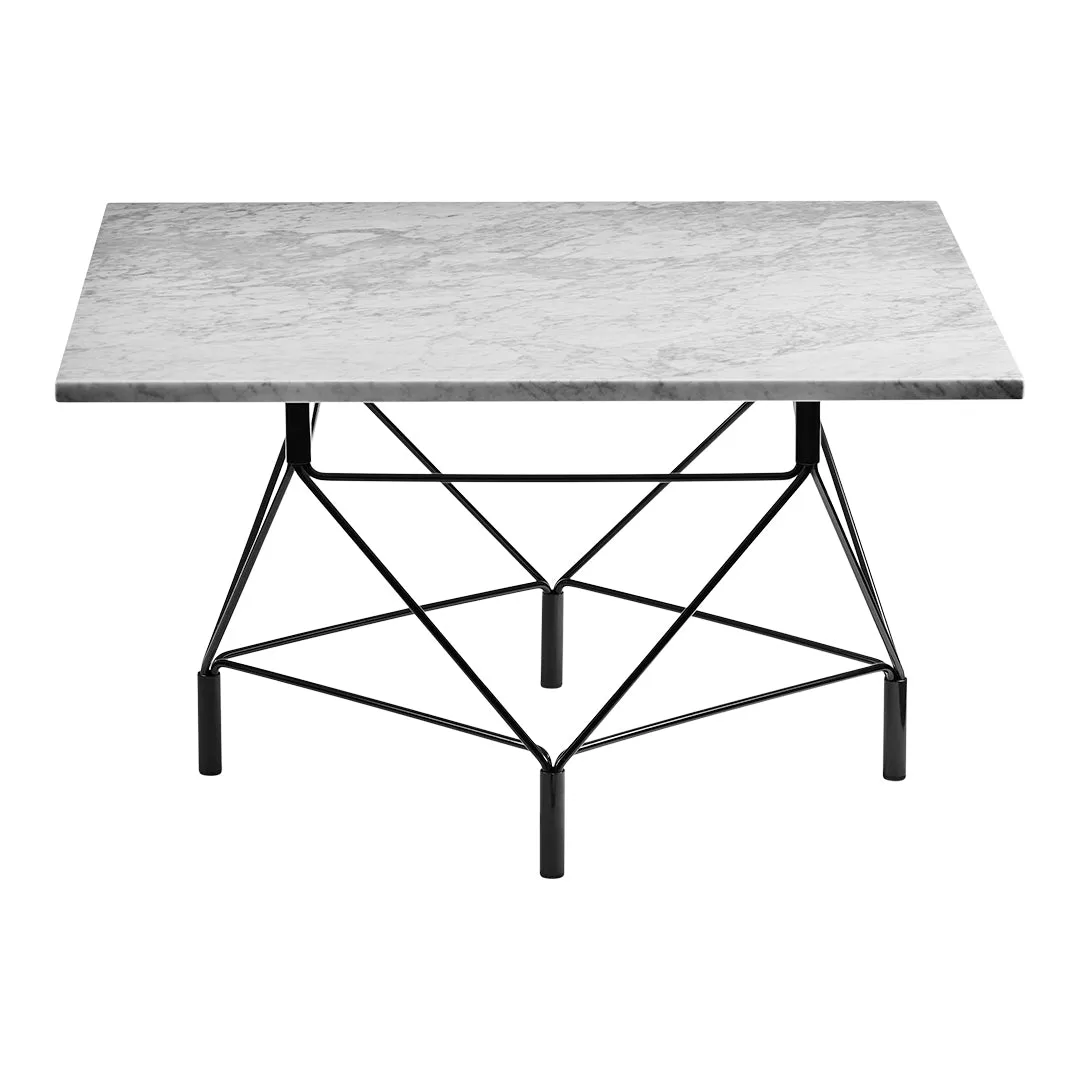 Spider Corner Coffee Table w/ Square Base - Square Top