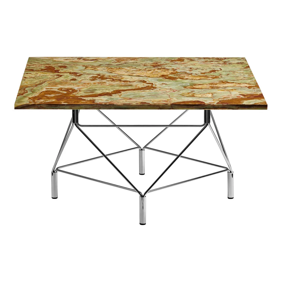 Spider Corner Coffee Table w/ Square Base - Square Top