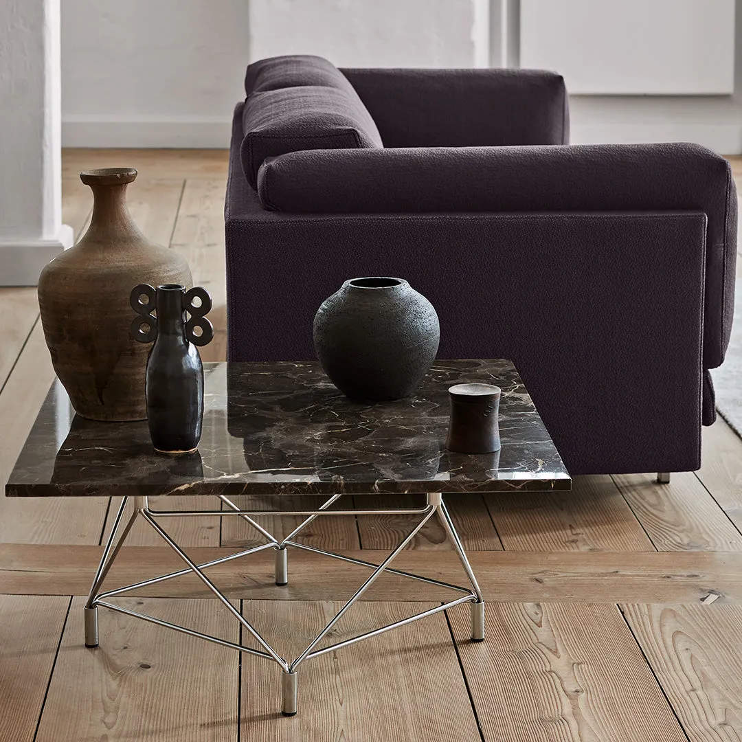 Spider Corner Coffee Table w/ Square Base - Square Top