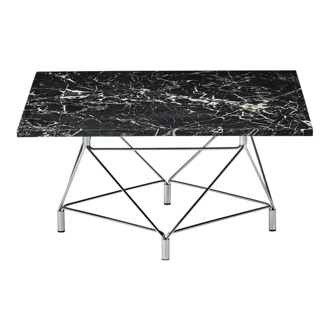 Spider Corner Coffee Table w/ Square Base - Square Top