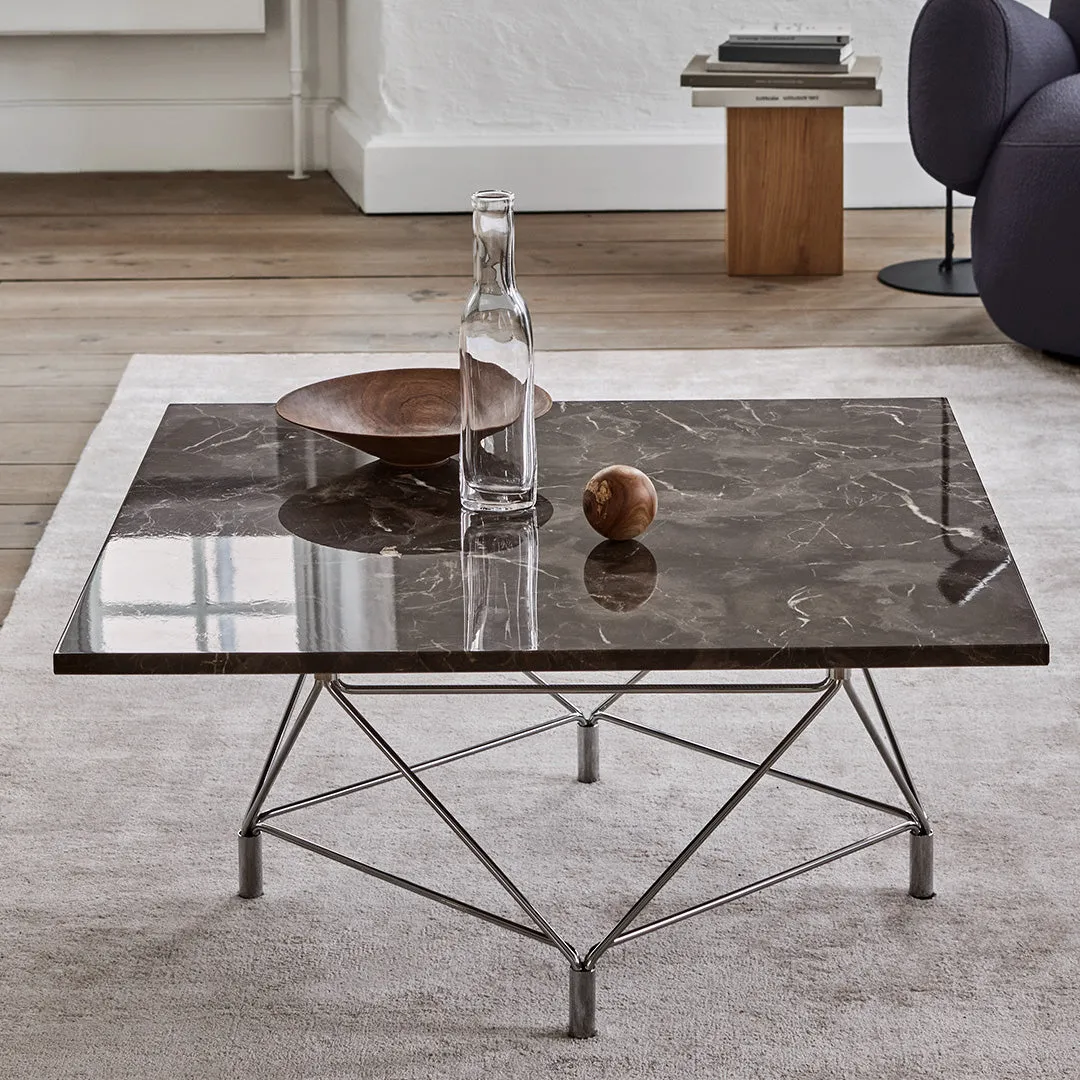 Spider Corner Coffee Table w/ Square Base - Square Top