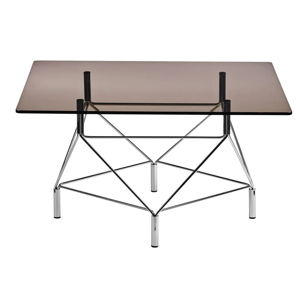 Spider Corner Coffee Table w/ Square Base - Square Top