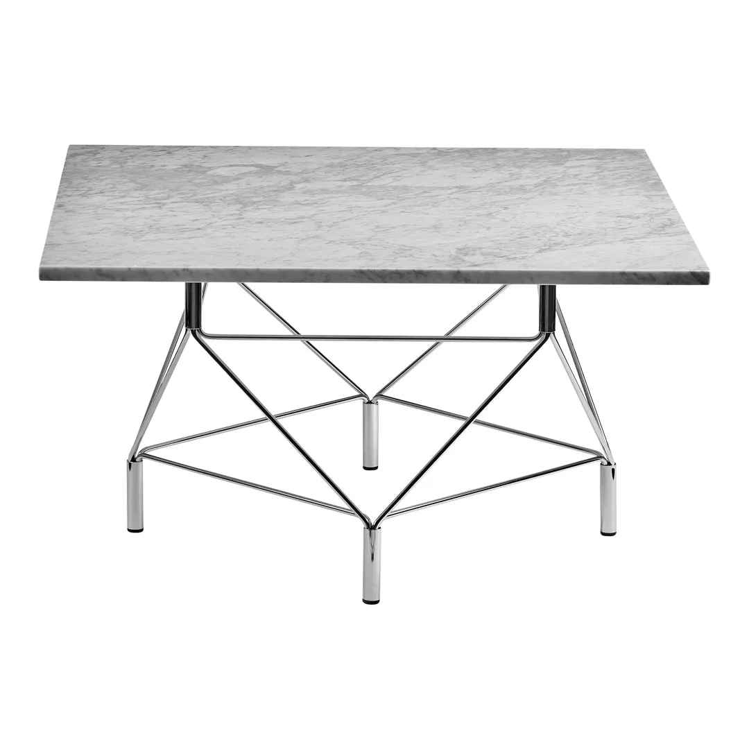 Spider Corner Coffee Table w/ Square Base - Square Top