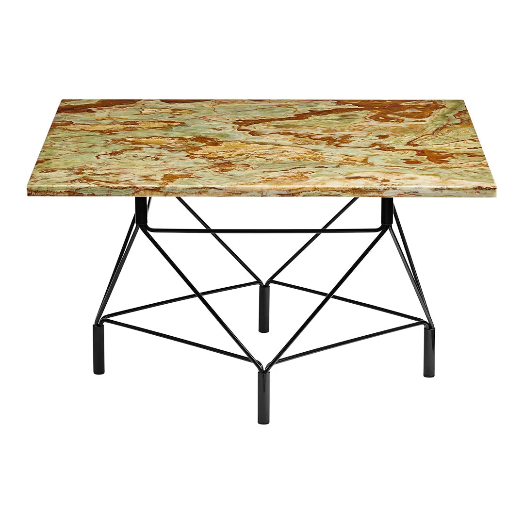 Spider Corner Coffee Table w/ Square Base - Square Top