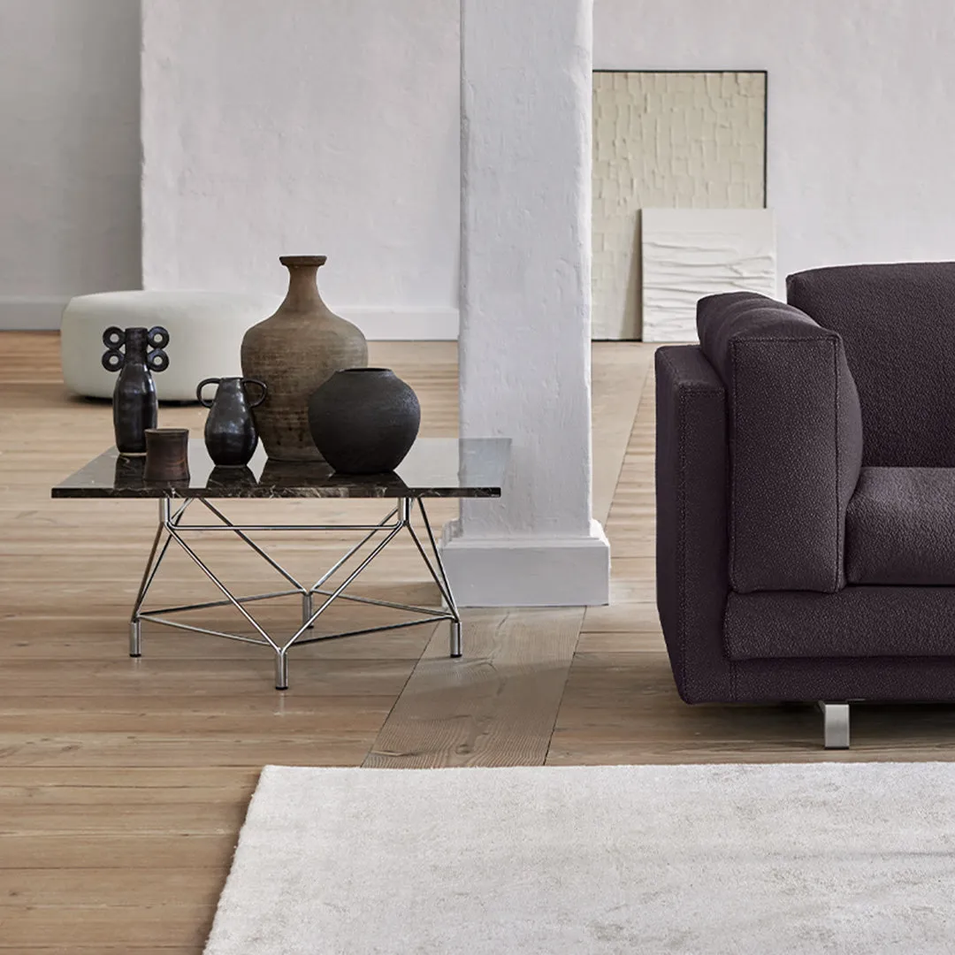 Spider Corner Coffee Table w/ Square Base - Square Top