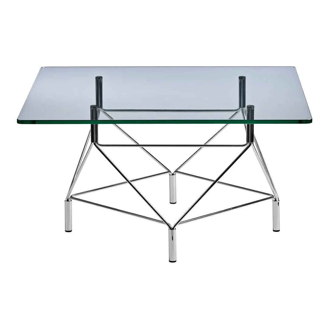 Spider Corner Coffee Table w/ Square Base - Square Top
