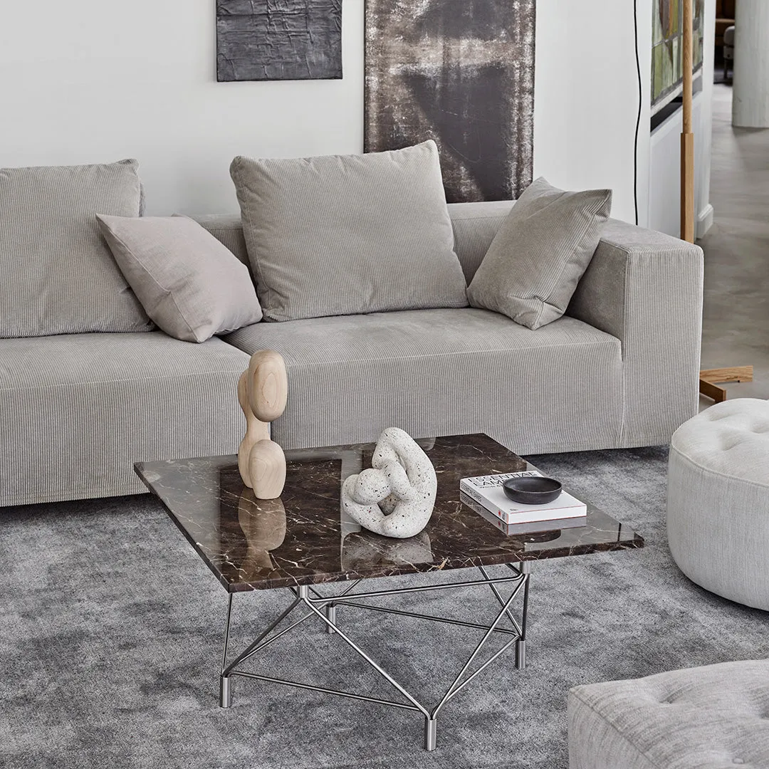Spider Corner Coffee Table w/ Square Base - Square Top