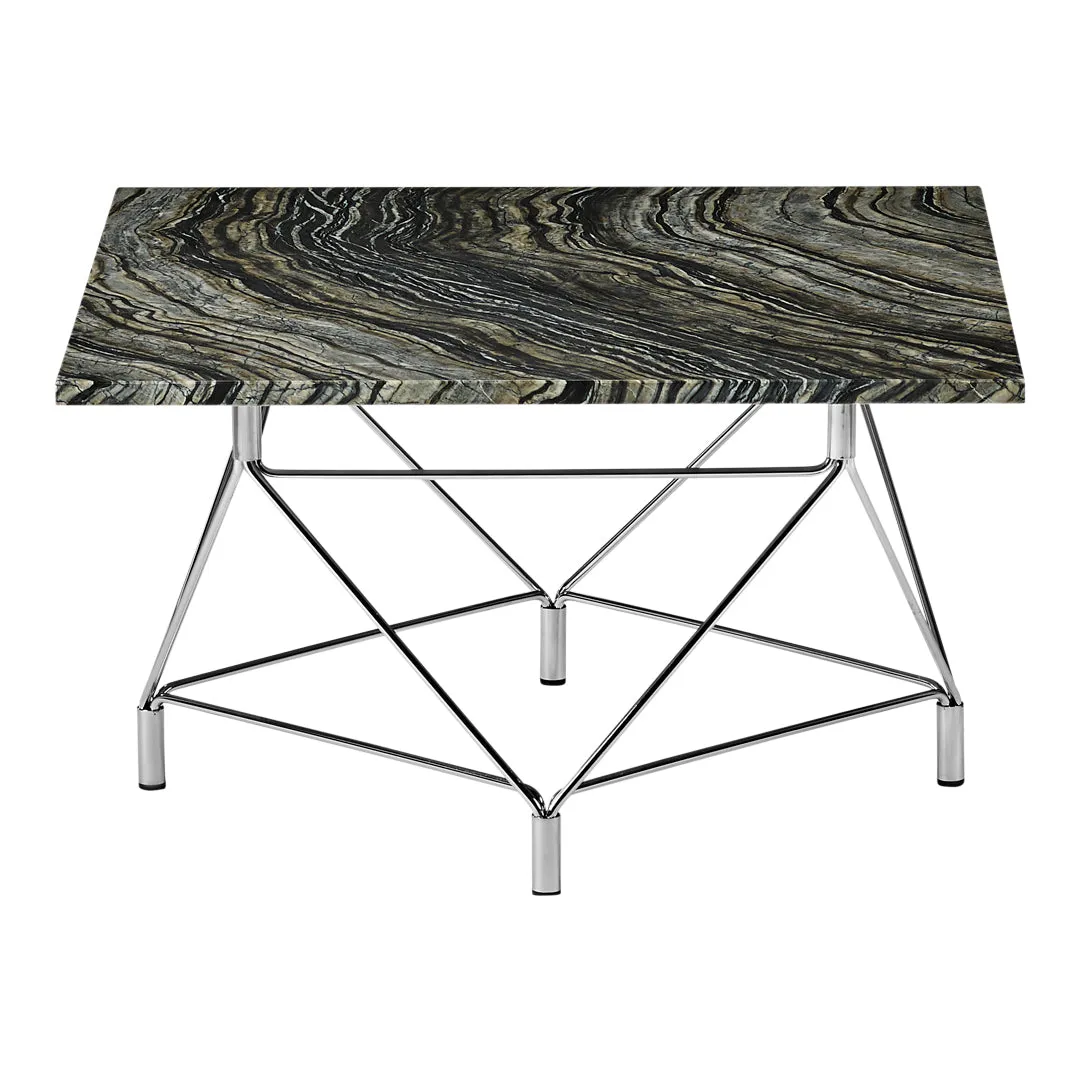 Spider Corner Coffee Table w/ Square Base - Square Top