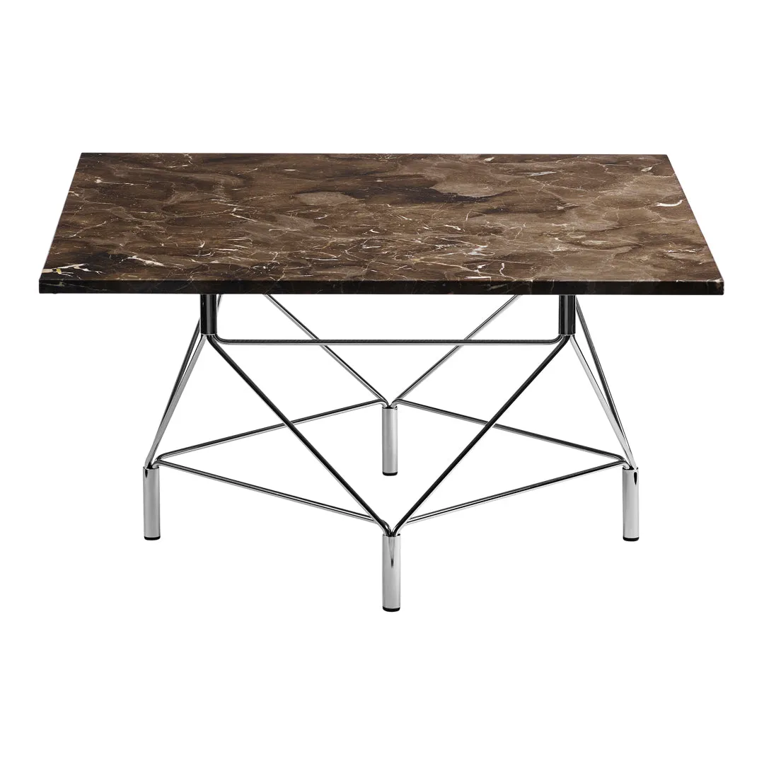 Spider Corner Coffee Table w/ Square Base - Square Top