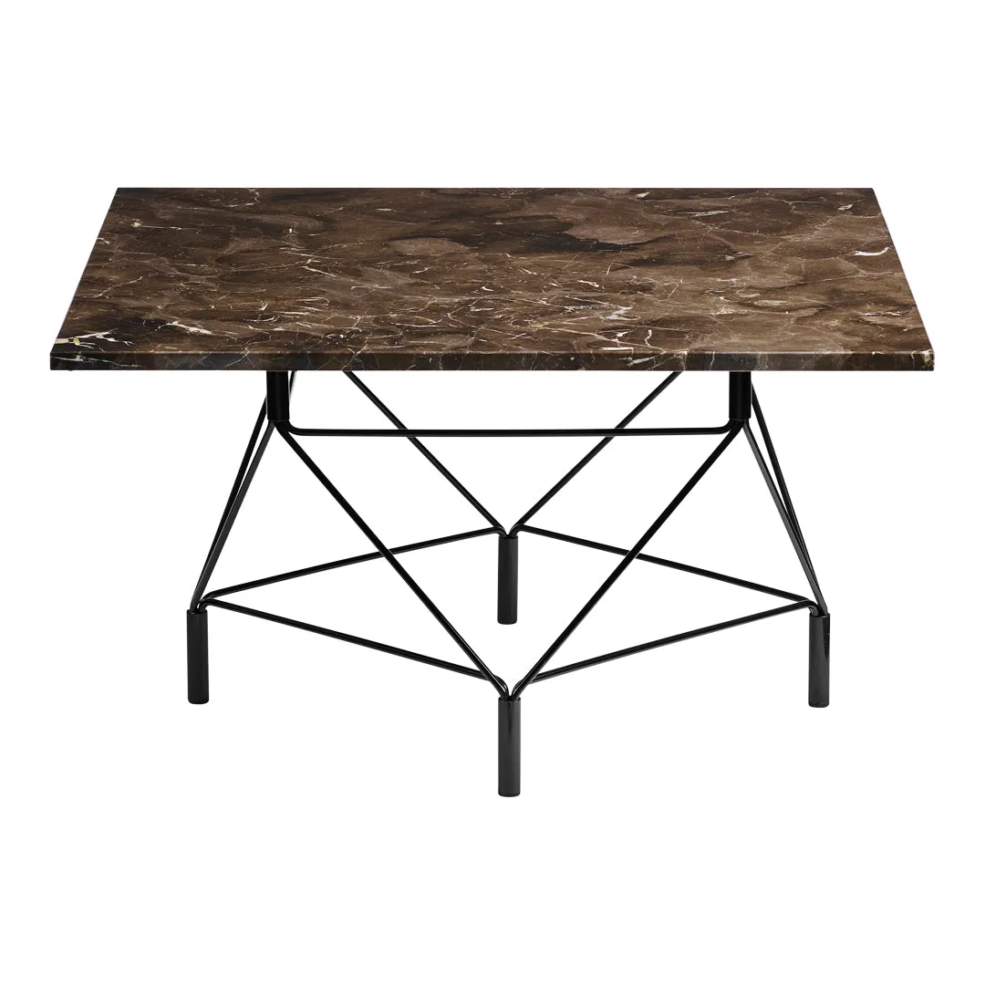Spider Corner Coffee Table w/ Square Base - Square Top