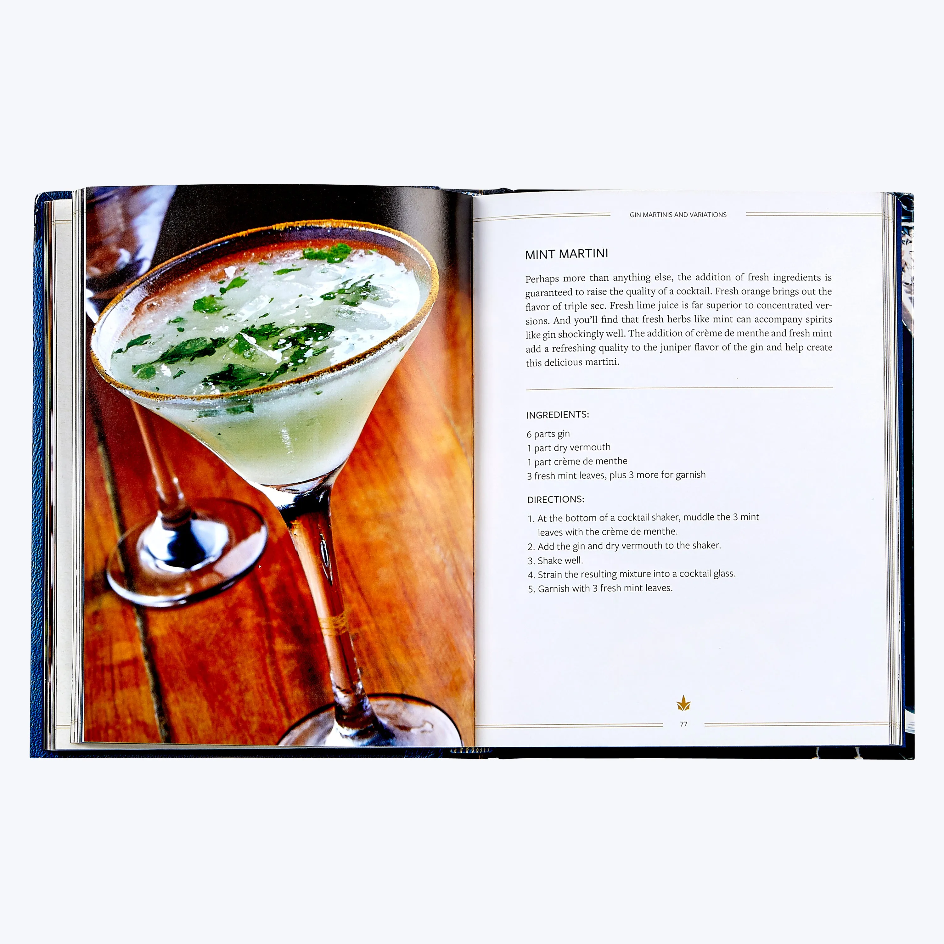 The Martini Field Guide Leather Bound Book