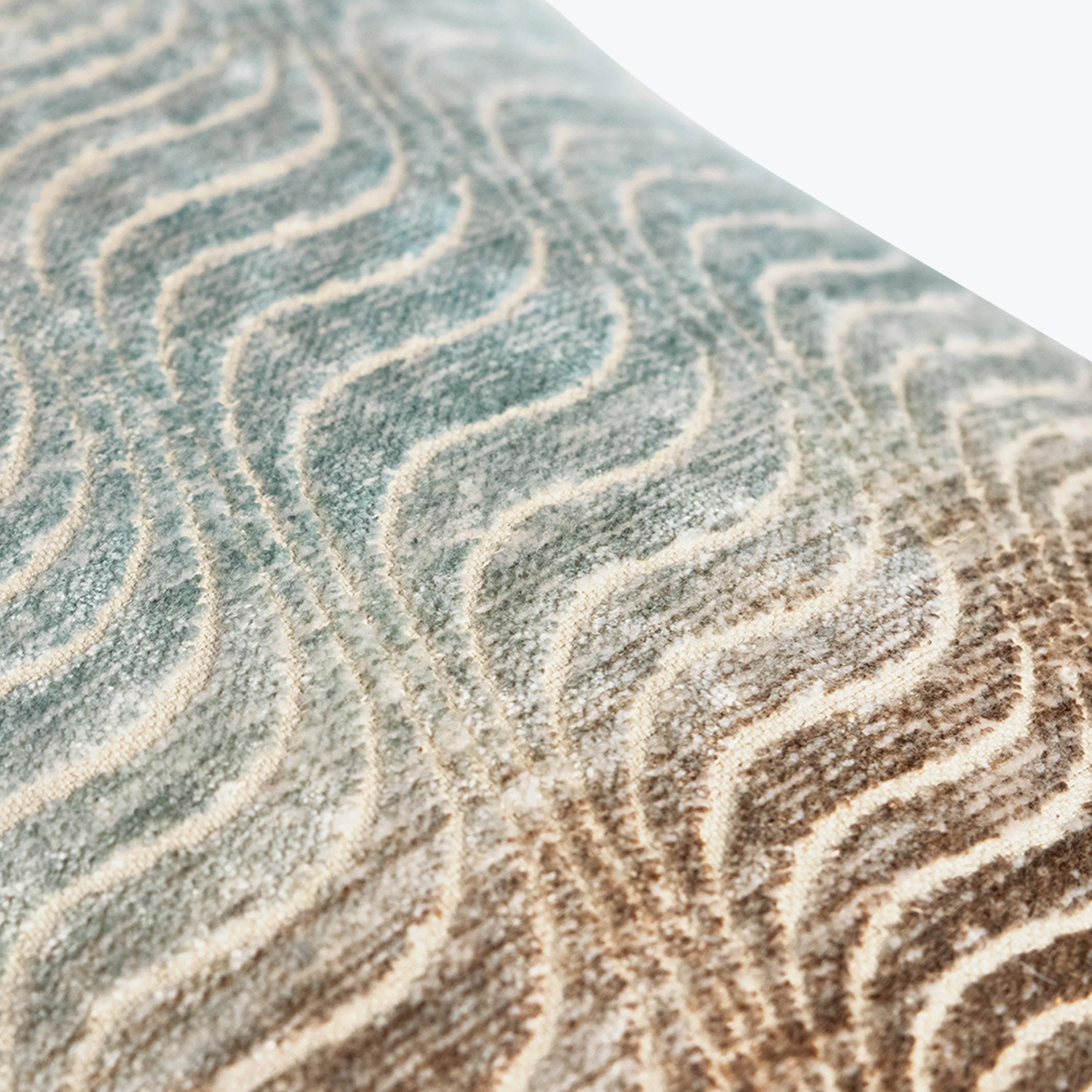 Torsion Woven Jacquard Lumbar Pillow Agave