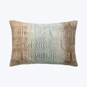Torsion Woven Jacquard Lumbar Pillow Agave
