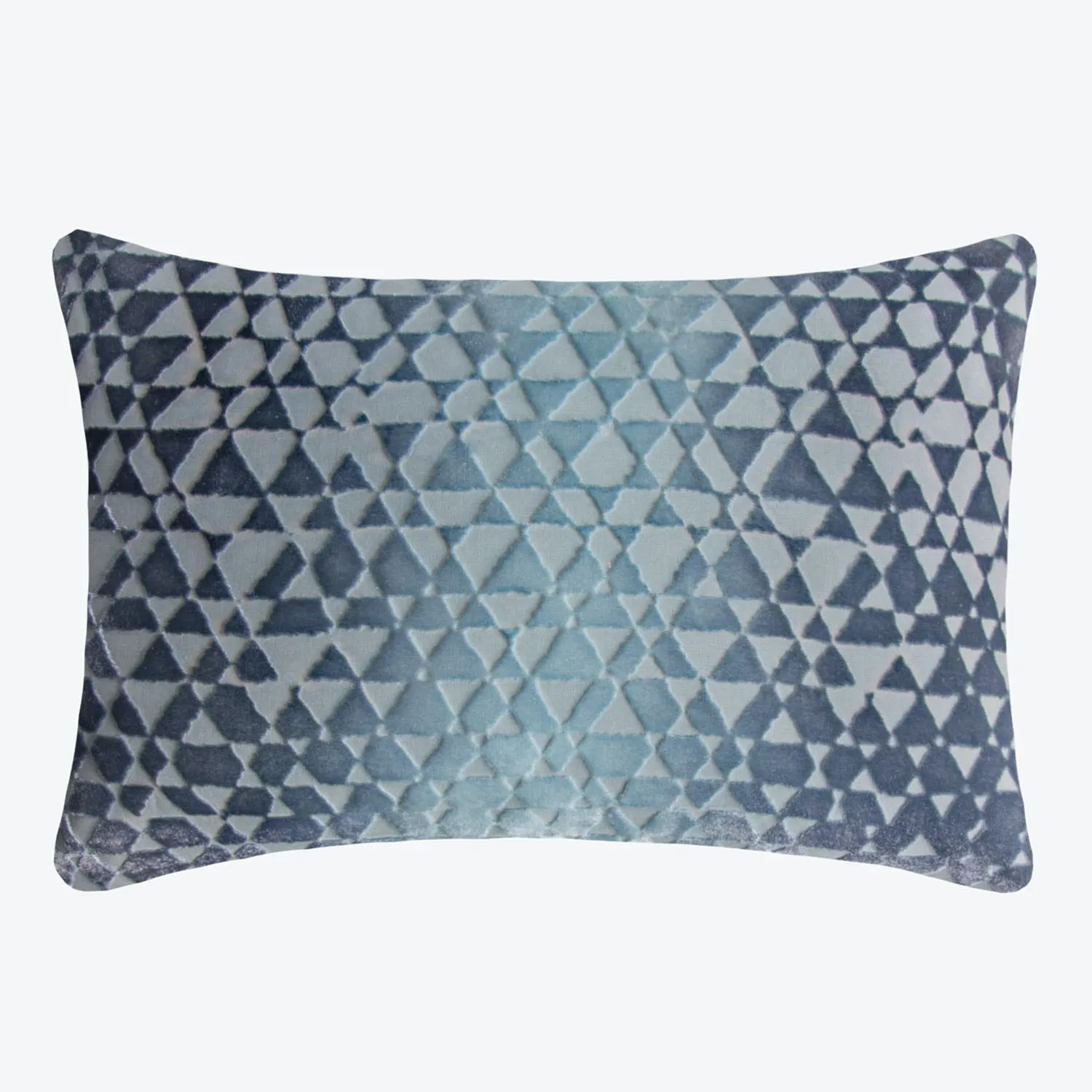 Triangles Velvet Pillow, Dusk