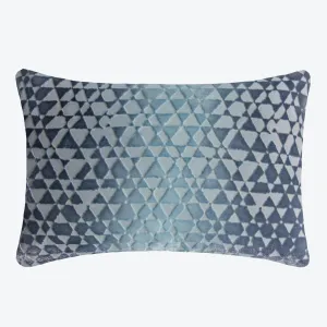 Triangles Velvet Pillow, Dusk