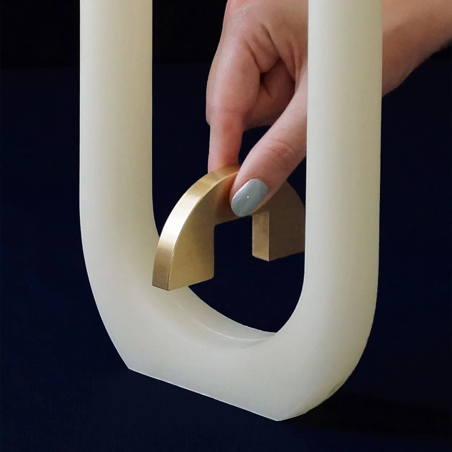 U Candle with Holder