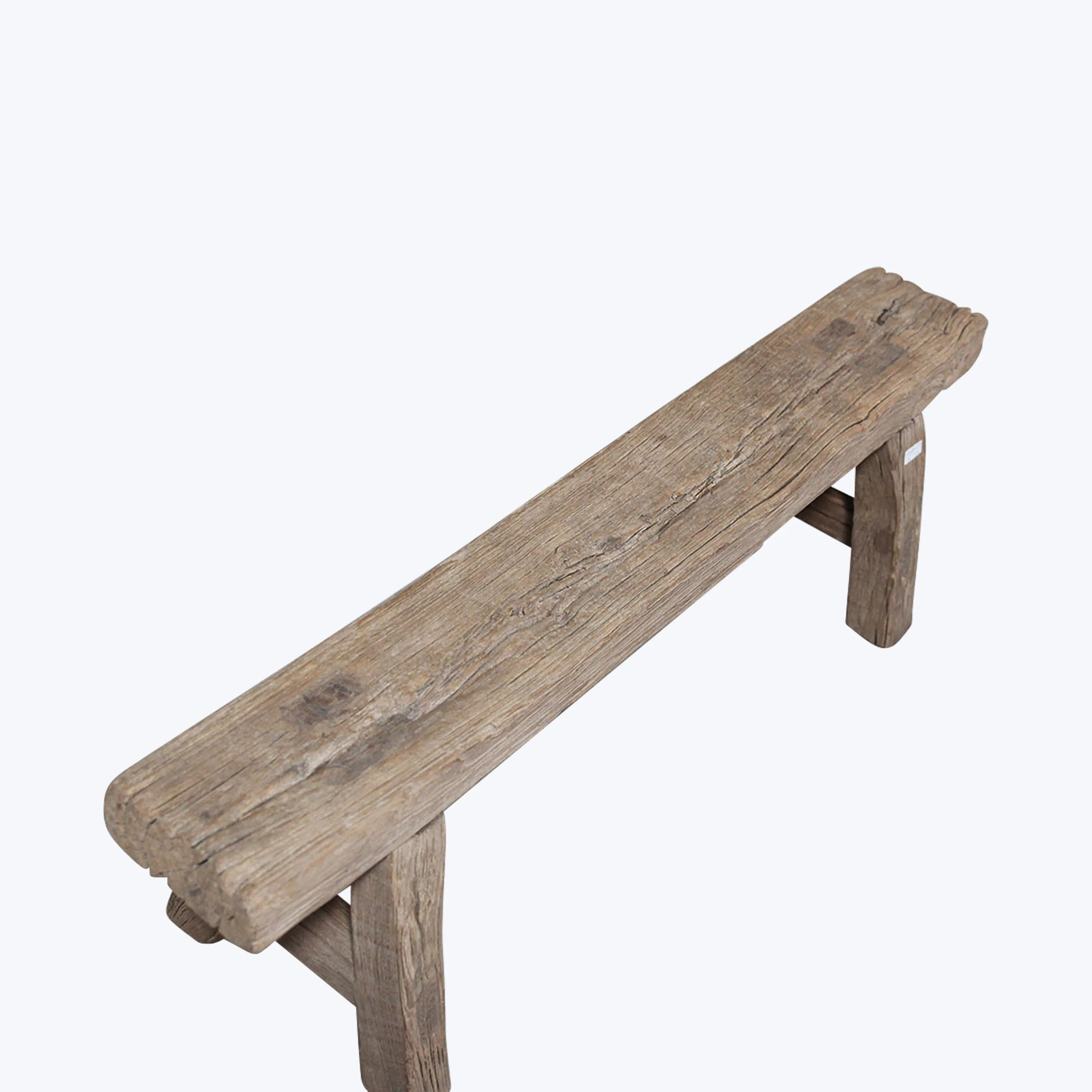 Vintage Raw Elm Bench