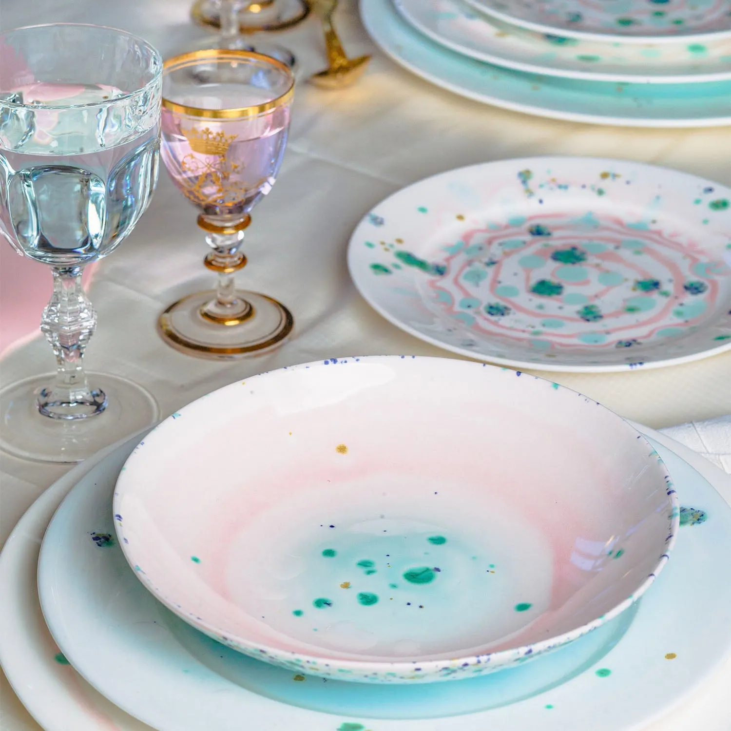Winter Dinner Rim Plate Blue